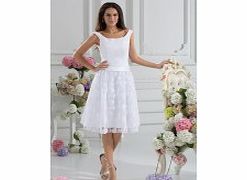 Unbranded Elegant Terse Satin Lace Knee-length Wedding