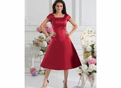 Unbranded Elegant Terse Satin Tea-length Bridesmaids