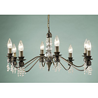 Unbranded ELEL8 - 8 Light Antiqhe Brass Hanging Light