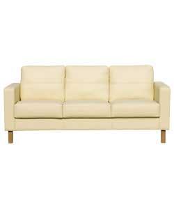 Elena Large Leather Sofa - Cream