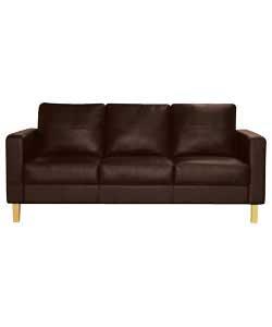 Elena Large Leather Sofa - Dark Chocolate