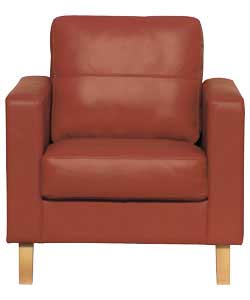 Elena Leather Chair - Red