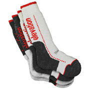 Unbranded Elevation Snow Grey 4pk Technical Socks Size