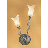 Unbranded ELFLY2 - 2 Light Black/Silver and Gold Effect Wall Light