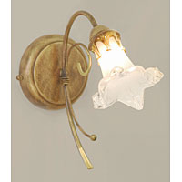 Unbranded ELFR1 - 1 Light Black/Gold Patina Wall Light