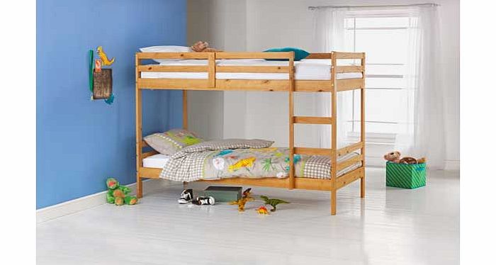 Part of the Ellery collection. Solid wood frame finish. Ladder is positioned on right hand side of the bed. Includes wooden slats. Bed size W104. L195. H153cm. For ages 6 years and over. General information: Weight 35kg. Self assembly: 2 people recom