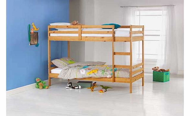 Bunk: Ladder is positioned on right hand side of the bed. Includes wooden slats. Bed size H153. W104. L195cm. Mattresses: Silentnight Ashley mattresses. General information: