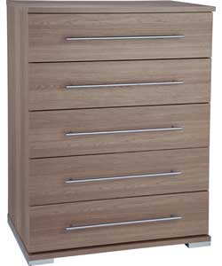 Unbranded Ellison 5 Drawer Chest - Smoky Oak