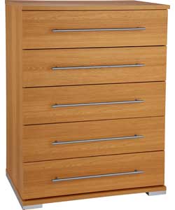 Unbranded Ellison 5 Drawer Chest - Warm Oak