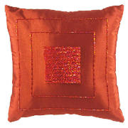 Unbranded Elspeth Gibson Heavily Beaded Cushion, Red