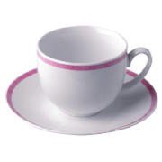 Unbranded Elspeth Gibson Polka Dot Cup and Saucer 4pk