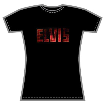 Elvis - Rhinestone Logo T-Shirt