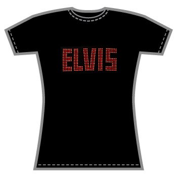 Elvis - Rhinestone Logo T-Shirt
