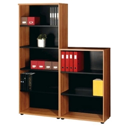 Elysium Bookcase Medium W800xD400xH1190mm Walnut