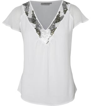 Unbranded Embellished V-Neck Blouse