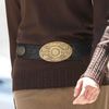 Unbranded Embossed Large Buckle Belt