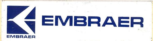 Embraer Sticker (14cm x 4cm)
