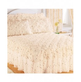 Unbranded EMBROIDED FROU FROU BEDSPREAD SET AND CURTAINS