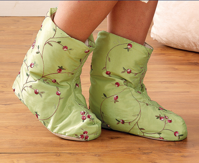 Unbranded Embroidered Booties Mint-Green Medium