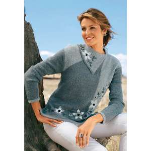 Unbranded Embroidered Two Tone Sweater