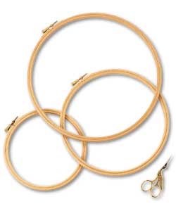Embroidery Hoops and Scissors Set