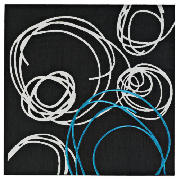 Unbranded Embroidery Swirls Print Canvas 40x40cm