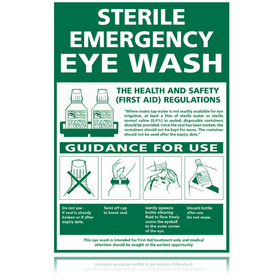 Unbranded Emergency Eye Wash Sign Rigud - (297mm x 210mm)