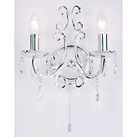 Unbranded EN91082 - Crystal and Chrome Wall Light