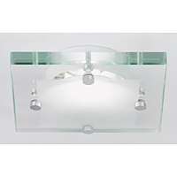 Unbranded EN91125 - Chrome and Glass Ceiling Flush Light