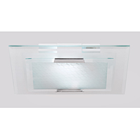 Unbranded EN91128 - Chrome and Glass Ceiling Flush Light