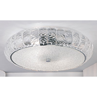Unbranded EN91130 - 4 Light Chrome and Glass Ceiling Flush Light