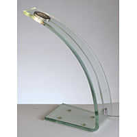 Unbranded EN91134 - Chrome and Glass Desk Lamp