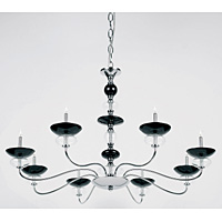 Unbranded EN91168 - 8 Light Chrome and Black Hanging Light