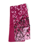 A luxurious, long scarf in pure silk decorated with pretty floral borders at each end. 100 silk.