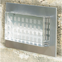 Unbranded ENEL 40018 - Chrome and Glass Outdoor/Bathroom Flush Light