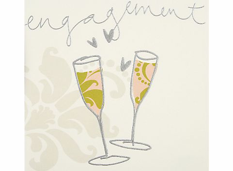 Unbranded Engagement Glasses Greeting Card