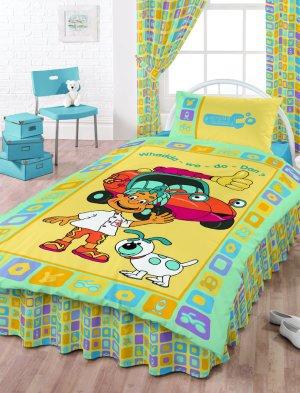 The Engie Benjy curtains come with tie-backs, are pleated at the top, and can be easily attached to 