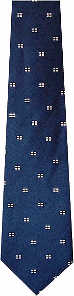 A smart, thick silk tie with small St George