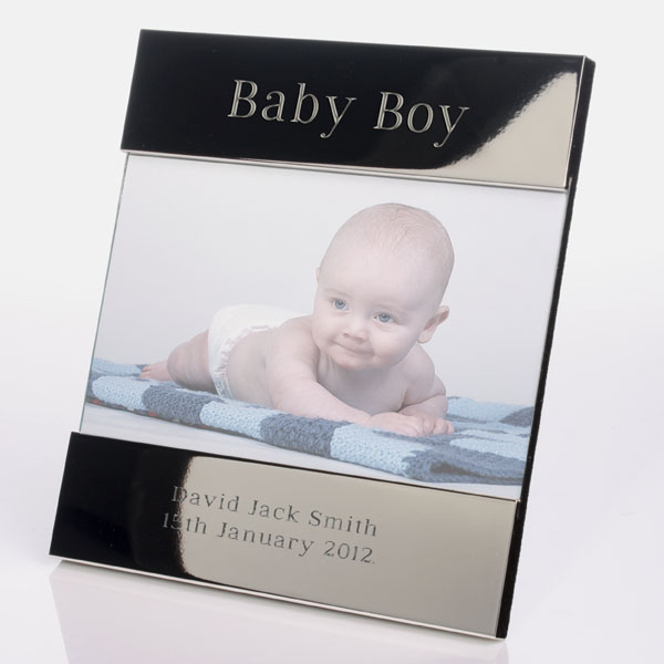 Unbranded Engraved Baby Boy Photo Frame