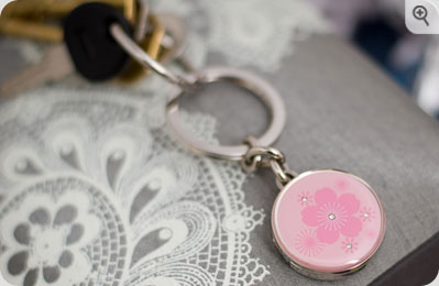 Unbranded Engraved Blossom Key Ring