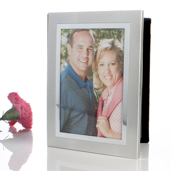 Unbranded Engraved Brushed Silver Photo Album