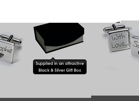 Unbranded Engraved Cufflinks with Love