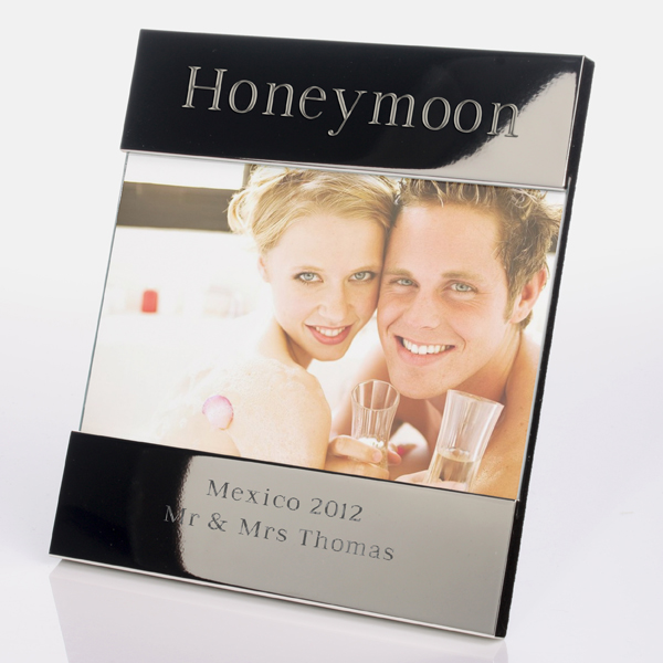 Unbranded Engraved Honeymoon Photo Frame