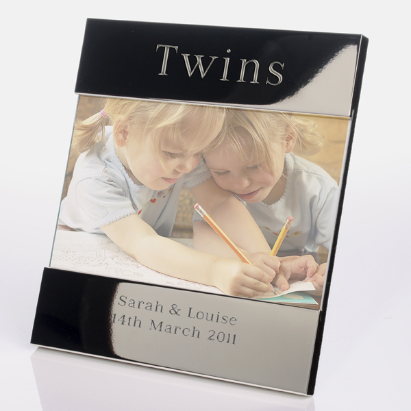 Unbranded Engraved Twins Photo Frame