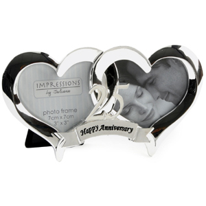 Unbranded Entwined Heart Happy 25th Anniversary Photo Frame