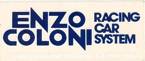 Enzo Coloni Racing Car System Sticker (12cm x 5cm)
