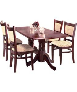 Unbranded Estana Mahogany Finish Dining Table and 4 Chairs