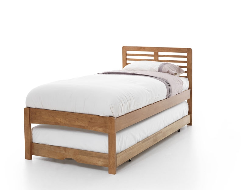 Unbranded Esther Guest Bed with Trundle Bed - Honey Oak