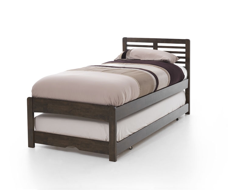 Unbranded Esther Guest Bed with Trundle Bed - Walnut