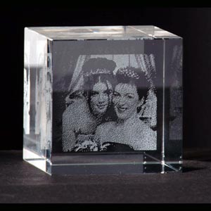 Etched Paperweight Cube
